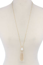 Load image into Gallery viewer, Teardrop Shape Tassel Pendant Necklace