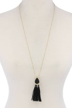 Load image into Gallery viewer, Teardrop Shape Tassel Pendant Necklace