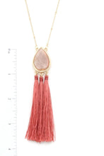 Load image into Gallery viewer, Teardrop Shape Tassel Pendant Necklace